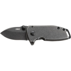 CRKT Squid Compact Assisted Opening Pocket Knife 1.75" Drop Point 8Cr13MoV Black Stonewash Blade Stainless Steel Handle Gray