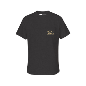Drake Men's Old School Bar Short Sleeve Crew Neck T Shirt Charcoal Heather 2XL