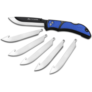Outdoor Edge Razor-Lite EDC Pocket Knife 3.5" Drop Point 420-J2 Stainless Blade TPR Overmold Handle Blue