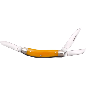 Cold Steel Gentleman's Stockman Pocket Knife 3.5" Utility 8Cr13MoV Satin Blade Bone Handle Yellow