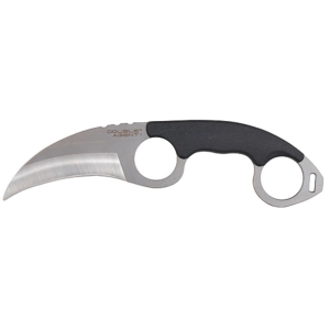 Cold Steel Double Agent Fixed Blade Knife 3" Hawkbill AUS-8 Satin Blade Grivory Handle Black