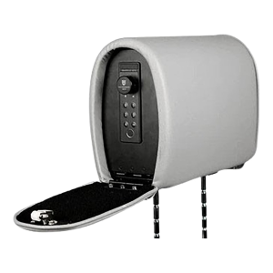 The Headrest Safe Company Slide Headrest Safe and Non-Safe Bundle Light Gray Vinyl