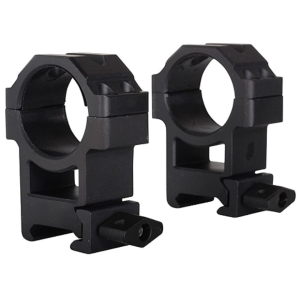 UTG Max Strength Tactical 4 Hole QD Twist Lock Picatinny 30mm Scope Rings Matte Black High