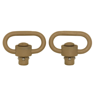 GrovTec Heavy Duty Push Button QD Sling Swivel 1.25" Steel 2PK CERAKOTE Desert Sand