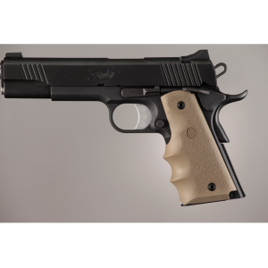 Hogue Wraparound Rubber Grips with Finger Grooves for 1911 Government Tan