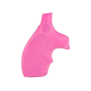 Hogue Bantam Grips for with Top Finger Groove S&W J-Frame Round Butt Rubber Pink