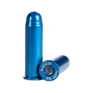 A-ZOOM Action Proving Dummy Round Snap Cap Blue Value Pack .38 Special Aluminum Pack of 12