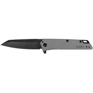 Kershaw Misdirect Assisted Opening Pocket Knife 2.9" Tanto Point 4Cr13MoV Stonewashed Black Oxide Blade Stainless Steel Handle Gray