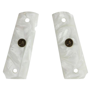 Pachmayr Custom Series Grips for 1911 Government, Commander Smooth White Pearl