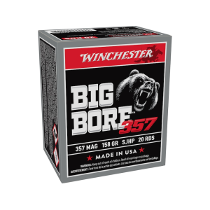 Winchester Big Bore 357 Magnum Ammo 158 Grain Semi-Jacketed Hollow Point Box of 20