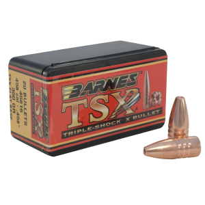 Barnes TSX (Triple-Shock X) 45 Caliber (458 Diameter) Bullets 350 Grain Solid Hollow Point Box of 20