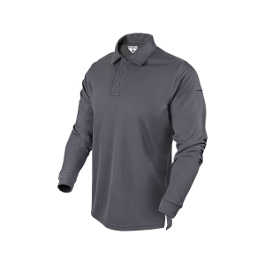 Condor Men's Performance Long Sleeve Polo Shirt Graphite Large