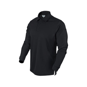 Condor Men's Performance Long Sleeve Polo Shirt Black Large