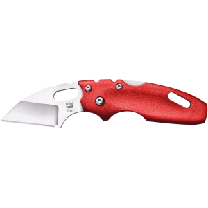 Cold Steel Mini Tuff Lite Pocket Knife 2" Wharncliffe 4116 Stainless Blade Griv-Ex Handle Red