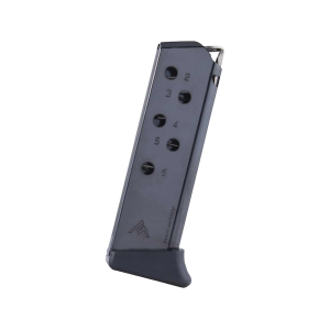 Mec-Gar Magazine for Walther PPK 380 ACP 6-Round Steel Blue with Finger Rest