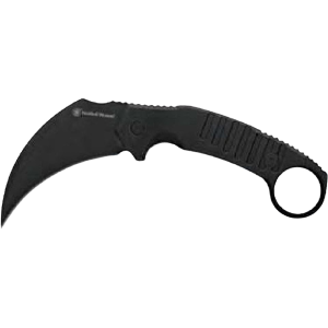 Smith & Wesson Extreme Ops Fixed Blade Knife 3.25" Karambit 8Cr13MoV Black Blade G-10 Handle Black