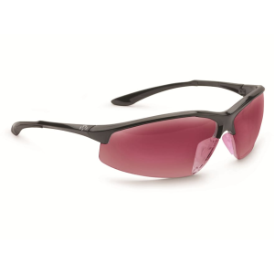 Walker's Tanker Open Frame Shooting Glasses With Case Black Frame/Rose Lens