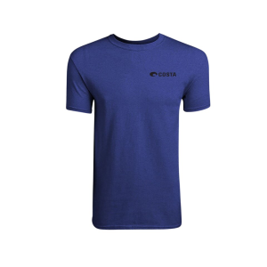 Costa Del Mar Men's Pride Short Sleeve Crew Neck T Shirt Royal Blue Heather Medium - Costa Del Mar