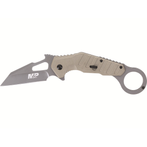 Smith & Wesson M&P Exreme Ops Assisted Opening Pocket Knife 3" Tanto Point 8Cr13MoV Titanium Nitride Blade G-10 Handle Flat Dark Earth