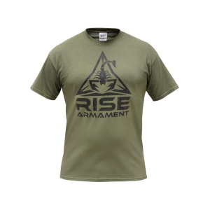 Rise Armament Men's Logo Short Sleeve Crew Neck T Shirt Green XL