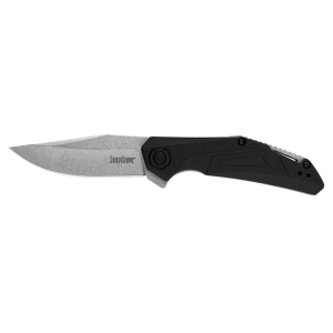 Kershaw Camshaft Assisted Opening Pocket Knife 3" Clip Point 4Cr14MoV Stonewashed Blade Glass Reinforced Nylon (GRN) Handle Black