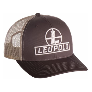 Leupold Mens Reticle Snap Back Trucker Hat Brown/Khaki