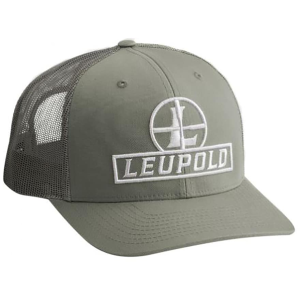 Leupold Mens Reticle Snap Back Trucker Hat Loden Green