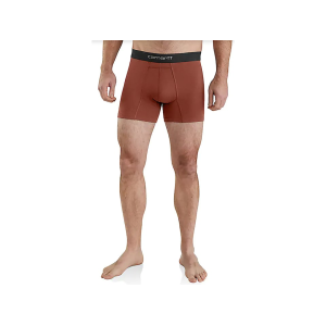 Carhartt Men's Cotton Blend 5" Boxer Briefs Fired Brick Medium 2PK