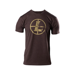Leupold Men's Distressed Reticle Short Sleeve Crew Neck T Shirt Espresso Heather 2XL