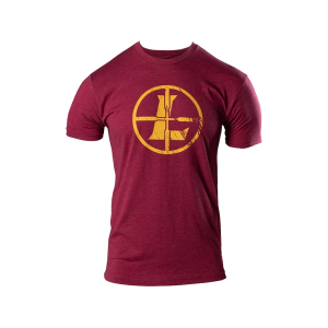 Leupold Men's Distressed Reticle Short Sleeve Crew Neck T Shirt Cardinal Heather Medium
