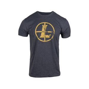 Leupold Men's Distressed Reticle Short Sleeve Crew Neck T Shirt Charcoal Heather Large