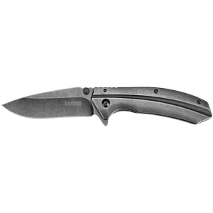 Kershaw Filter Assisted Opening Pocket Knife 3.25" Drop Point 3Cr13 BlackWash Blade Stainless Steel Handle Gray