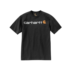 Carhartt Men's Loose Fit Heavyweight Logo Short Sleeve Crew Neck T Shirt Black 2XL