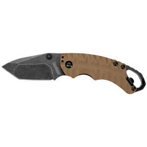 Kershaw Shuffle II Pocket Knife 2.6" Tanto Point 8Cr13MoV BlackWash Blade Nylon Handle Tan