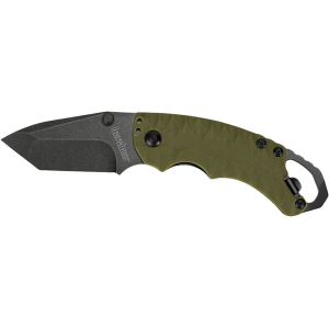 Kershaw Shuffle II Pocket Knife 2.6" Tanto Point 8Cr13MoV BlackWash Blade Nylon Handle Olive Drab