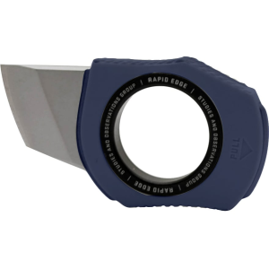 SOG Rapid Edge Fixed Blade Knife 1" Tanto Point Stainless Satin Blade Aluminum Handle Midnight Blue