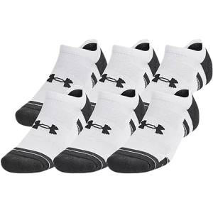 Under Armour Men's Performance Tech No Show Socks White Large