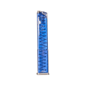 ETS Gen 2 Magazine for Glock 17, 17L, 18, 19, 19x, 26, 34, 35, 47, 49 9mm 32-Round Polymer Translucent Blue