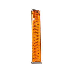 ETS Gen 2 Magazine for Glock 17, 17L, 18, 19, 19x, 26, 34, 35, 47, 49 9mm 32-Round Polymer Translucent Orange