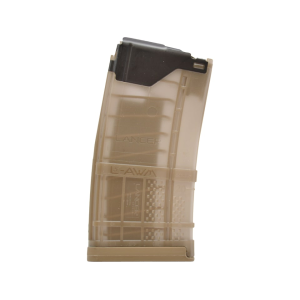Lancer Systems L5 AWM 5/20 Advanced Warfighter AR-15 Magazine 223 Remington, 5.56x45mm, 300 AAC Blackout 5-Round Polymer Translucent Dark Earth