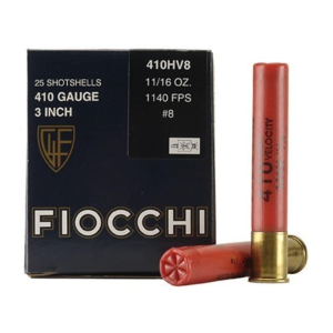 Fiocchi High Velocity 410 Ammo 3" #8 Lead Shot 11/16 oz Box of 25
