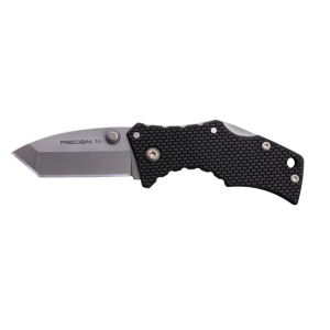Cold Steel Micro Recon 1 Pocket Knife 2" Tanto Point 4034 Satin Blade Griv-Ex Handle Black