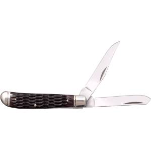 Cold Steel Mini Trapper Pocket Knife 2.7" Utility 8Cr13MoV Polished Blade Jigged Bone Handle Brown/Tan