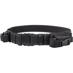 Condor Adjustable Tactical Belt 2" with Removable Pistol Mag Pouches Black