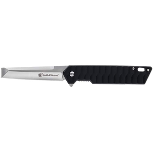 Smith & Wesson 24/7 Cleaver Assisted Opening Pocket Knife 3.25" Chisel Point 8Cr13MoV Stainless Blade G-10 Handle Black