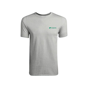 Costa Del Mar Men's Emblem Bass Short Sleeve Crew Neck T Shirt Heather Gray Large - Costa Del Mar