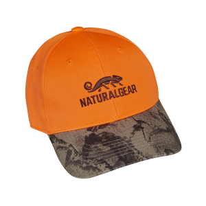 Natural Gear Mens 6 Panel Logo Hat Blaze Orange Camo - Natural Gear