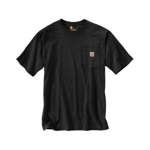 Carhartt Men's K87 Loose Fit Heavyweight Short Sleeve Crew Neck Pocket T Shirt Black Large