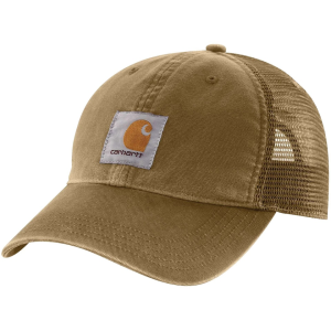 Carhartt Mens Canvas Mesh Back Hat Dark Khaki