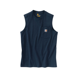 Carhartt Men's Relaxed Fit Heavyweight Sleeveless Pocket T Shirt Navy XL